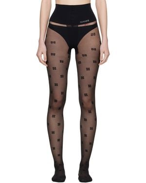 Ganni Butterfly Lace Tights - Black
