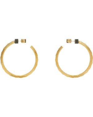 Balmain ゴールド Brass Perfume フープピアス - ブラック