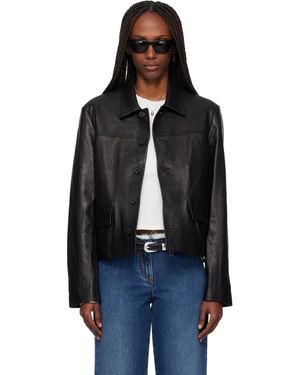 Tonywack Vegetable Tanned Lamb Leather Jacket - Black