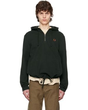 Fred Perry Smock Hoodie - Black