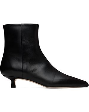 Aeyde Sofie Leather Ankle Boots - Black