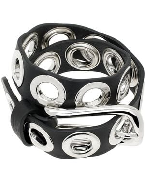 VAQUERA Grommeted Leather Bracelet - Metallic