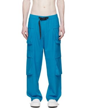 Bonsai Belted Cargo Trousers - Blue