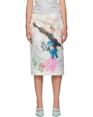 Ashley Williams Jupe Midi Multicolore À Imprimés