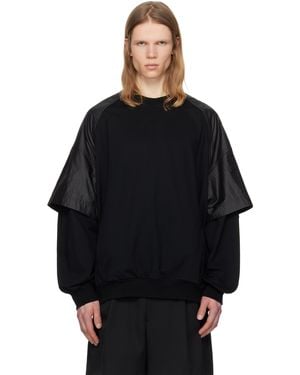 Juun.J Nylon Dual Layer Sweatshirt - Black