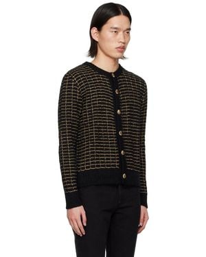 ERNEST W. BAKER カーディガン Ernest W. Baker: Men's Open Knit Cardigan (Brown) | DSMNY E-SHOP
