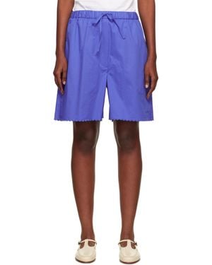 Cordera Wavy Bermuda Shorts - Blue
