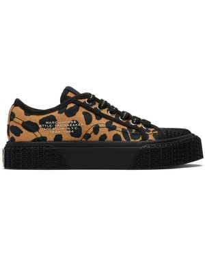 Marc Jacobs Tan & 'The Printed Canvas' Trainers - Black