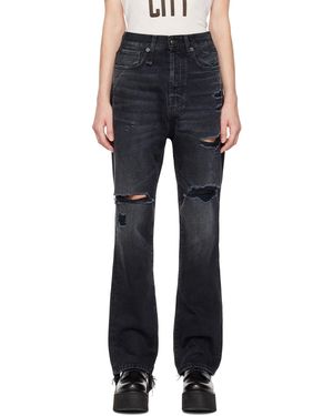 R13 Black Izzy Drop Jeans - Blue