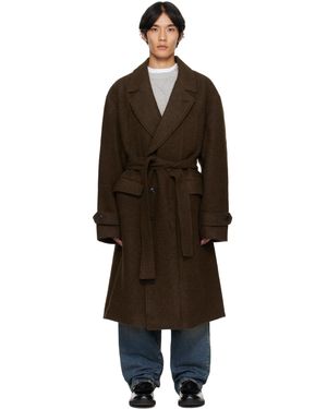 ANDERSSON BELL Mattia Shaggy Wool Robe Coat - Black