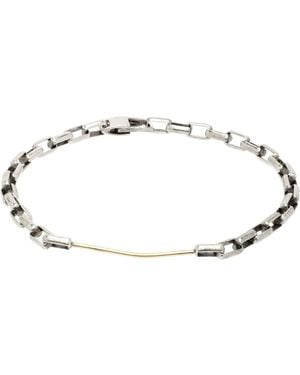 Title Of Work Box Link Bar Bracelet - Black