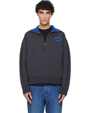 Givenchy Couture Seam Half-Zipped Sweater - Blue