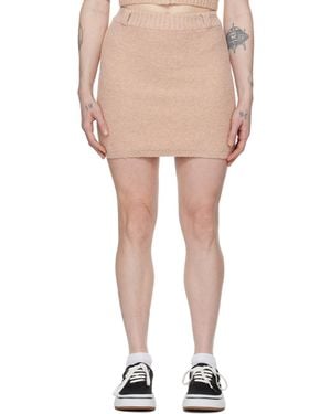 Ambush Pink Belt Loops Miniskirt - Natural