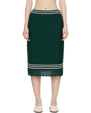 B.B. Wallace Kienholz Midi Skirt - Green
