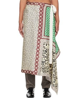 Dries Van Noten Off- & Long Wrap Scarf Skirt - Multicolour
