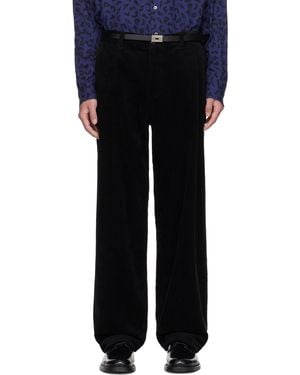 vowels baggy Fit Work Trousers - Black