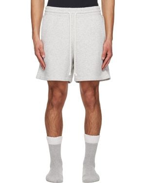 Skims Cotton Fleece Relaxed Shorts - White