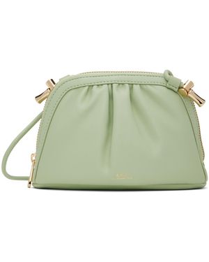 A.P.C. ーン スモール Ninon ドローストリング バッグ - グリーン