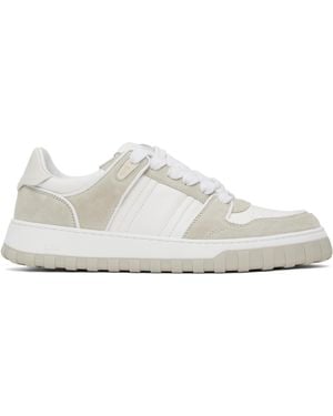 Ami Paris ホワイト＆グレー Walk レザー ローカットスニーカー - ブラック