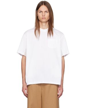 Sacai ホワイト パネル Tシャツ