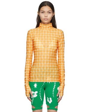 Kijun Jersey Gingham Turtleneck - Multicolour