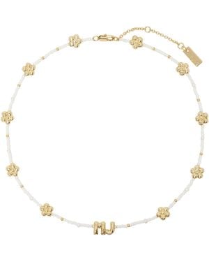 Marc Jacobs 'The Beaded Mj Balloon' Necklace - Metallic