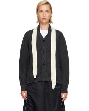 Sacai Wool Knit Cardigan - Black