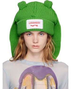 Charles Jeffrey Chunky Rabbit Beanie - Green
