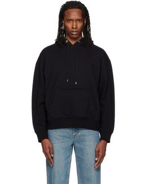 WOOYOUNGMI Flower Back Logo Hoodie - Black