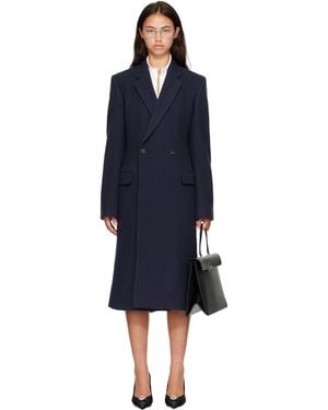 Balenciaga Godet Midi Coat - Blue