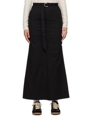 lesugiatelier Belted Maxi Skirt - Black