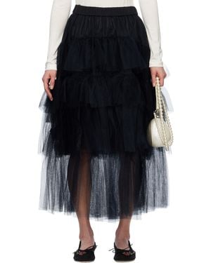 Simone Rocha ブラック ロング チュチュ ミディアムスカート