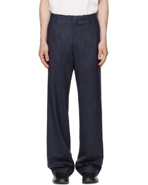 MM6 by Maison Margiela Tailoring Wool Trousers - Blue