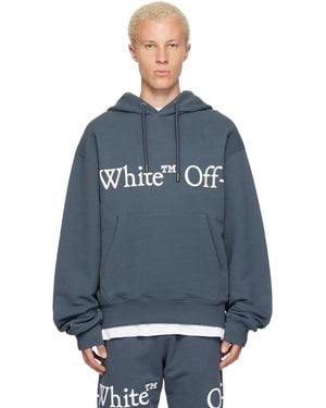 Off-White c/o Virgil Abloh Bookish Scarf Regular Hoodie - Blue