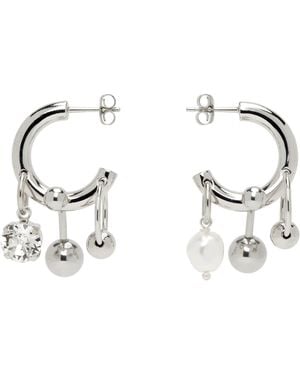 Justine Clenquet Ssense Exclusive Andrew Earrings - Black