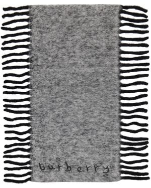 Burberry Alpaca Wool Blend Happy Scarf - Metallic
