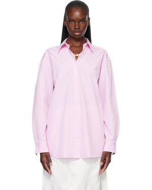 TOTEME Classic Tumbled Striped Shirt - Pink