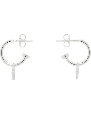 Stolen Girlfriends Club Stolen Cross Anchor Sleeper Earrings - White