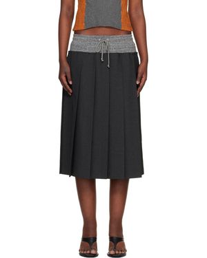 Undercover Up1F1603-2 Midi Skirt - Black