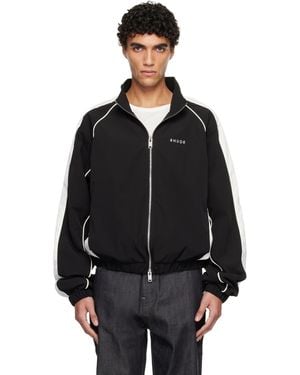 Rhude Blouson De Survêtement Ramona Noir À Passepoils