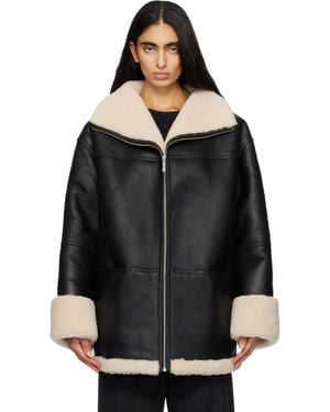 TOTEME Signature Shearling Jacket - Black