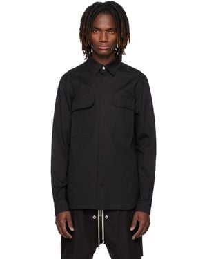 Rick Owens ブラック Temple オーバーシャツ