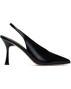 STUDIO AMELIA Razor Slingback 90 Heels - Black