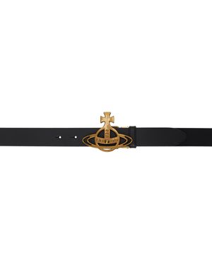 Vivienne Westwood Ceinture Noire À Boucle À Orbe