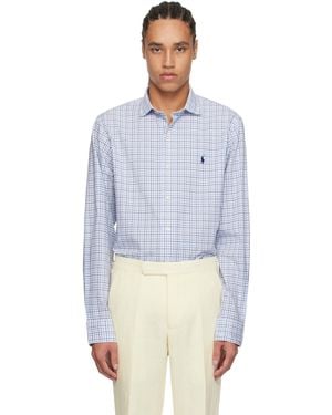 Polo Ralph Lauren Classic Fit Tattersall Stretch Shirt - Blue