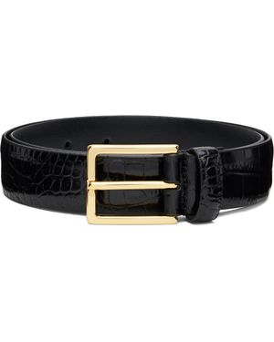Anderson's ブラック Narrow Semi Formal クロコ ベルト