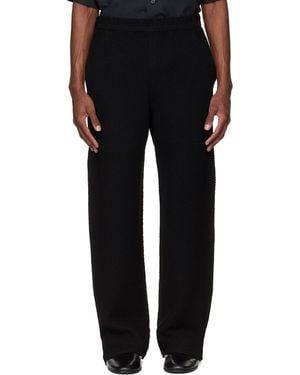 Homme Plissé Issey Miyake Rustic Knit Trousers - Black