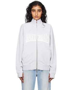 Vetements Patched Zip-Up Jacket - White