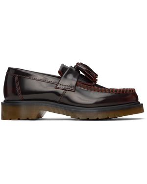 Dr. Martens バーガンディ レザー Adrian タッセルローファー - ブラック