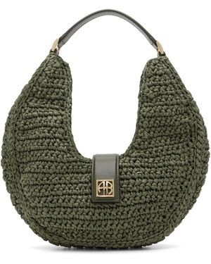 Anine Bing Khaki Lou Monogram Bag - Green